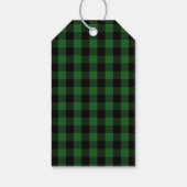 Étiquettes-cadeau Green Plaid Joyeux Christmoose (Dos)