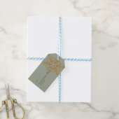 Étiquettes-cadeau Green Snowflake Gold Parties scintillant (With Twine)