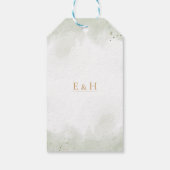 Étiquettes-cadeau Greenery boho sage geometric wedding thank you (Dos)