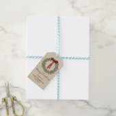 Étiquettes-cadeau Greenery Christmas Wreath Holiday Gift Tags (Avec de laficelle)