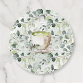 Étiquettes Cadeau Greenery Matcha Love is Brewing Tea Bridal Shower (Dos)