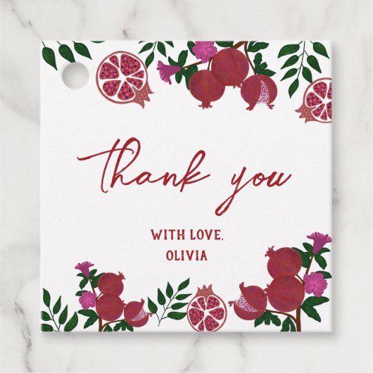 Étiquettes Cadeau Grenade Fruite frais Cadeau d'anniversaire (Devant)