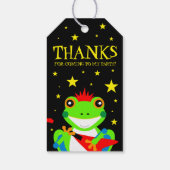 Étiquettes-cadeau Grenouille d'arbre d'anniversaire de Rockin avec g (Dos)