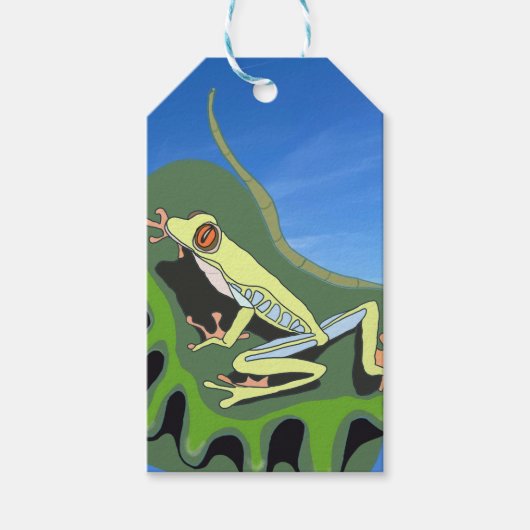 Étiquettes-cadeau Grenouille Escalade (Devant)