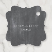 Étiquettes Cadeau Grey Plaid S'more Love Baby shower Favoriser (Dos)