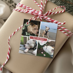 Étiquettes Cadeau Grille moderne 4 photos