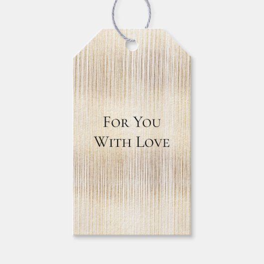 Étiquettes-cadeau Grilles Glam Gold (Devant)