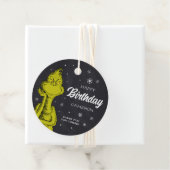 Étiquettes Cadeau Grinch Chalkboard Anniversaire Favoriser (En situation)