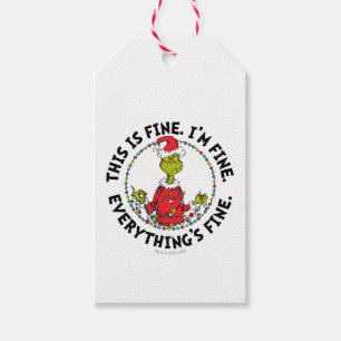 Étiquettes-cadeau Grinch Tout va bien