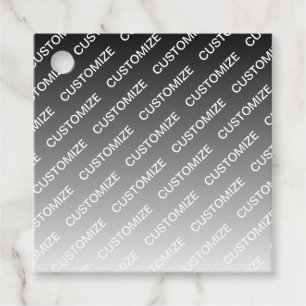 Étiquettes Cadeau Gris (couleur changeable) Ombre & Motif de texte