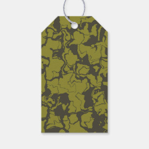 Étiquettes-cadeau Gris et vert abstrait