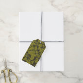 Étiquettes-cadeau Gris et vert abstrait  (Avec de la ficelle)