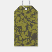 Étiquettes-cadeau Gris et vert abstrait  (Dos)
