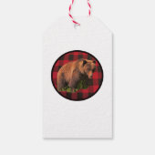 Étiquettes Cadeau Grizzly Bear de Buffalo Plaid (Dos)