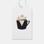 Étiquettes-cadeau Groomsmen personnalisé noir Tuxedo petit sac cadea (Dos)