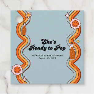 Étiquettes Cadeau Groovy Elle est prête à faire sauter la poussière