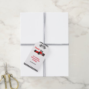 Étiquettes-cadeau Grossesse à la course rapide voiture fête d'annive