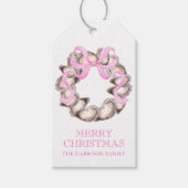 Étiquettes-cadeau Grotte de l'huître côtière de Preppal Noël (Devant)