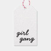 Étiquettes-cadeau groupe de filles mignon script féministe moderne p (Dos)