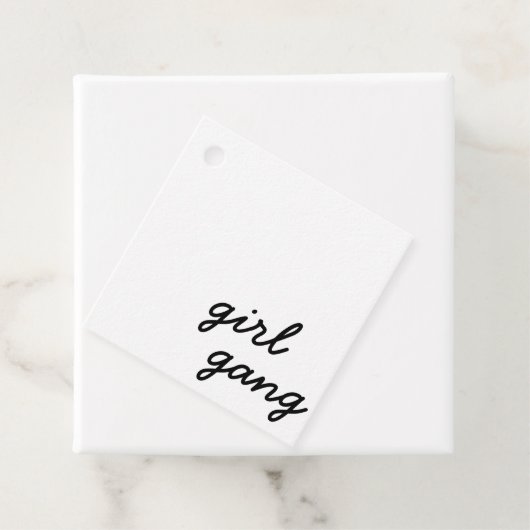 Étiquettes Cadeau groupe de filles mignon script féministe moderne p (En situation)