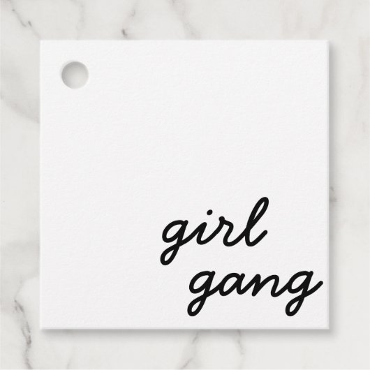 Étiquettes Cadeau groupe de filles mignon script féministe moderne p (Devant)