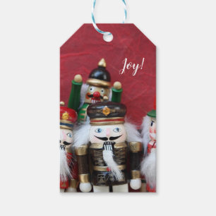 Étiquettes-cadeau Groupe de Nutcrackers en rouge