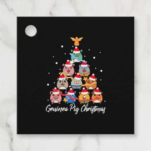 Étiquettes Cadeau Guinea Pig Christmas (Devant)