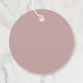 Étiquettes Cadeau Guirlande botanique Dusty Mauve (Dos)