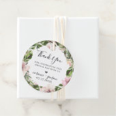 Étiquettes Cadeau Guirlande botanique Dusty Mauve (En situation)