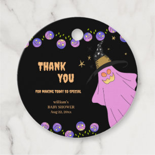 Étiquettes Cadeau Guirlande de crâne de fantôme à dégradé Halloween 