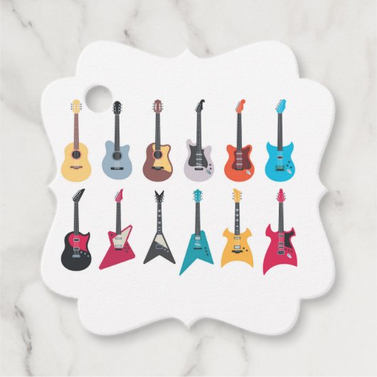 Étiquettes Cadeau Guitare électrique (Devant)