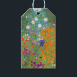 Étiquettes-cadeau Gustav Klimt - Jardin des fleurs<br><div class="desc">Jardin aux fleurs - Gustav Klimt en 1905-1907</div>