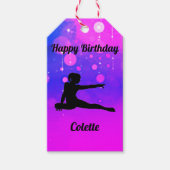 Étiquettes-cadeau Gymnastique Joyeux anniversaire (Devant)