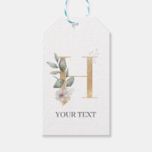 H Monogramme Floral Personnalisé