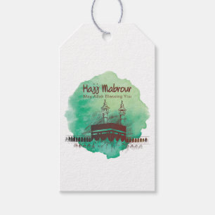 Étiquettes-cadeau Hajj Moubarak, Kaaba sainte à La Mecque Arabie Sao