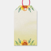 Étiquettes-cadeau Haldi marigolds cloches mariage indien merci (Dos)