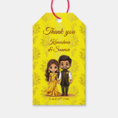Étiquettes-cadeau Haldi Sangeet mariage indien merci pour (Devant)