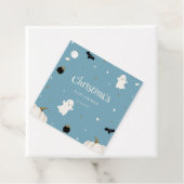Étiquettes Cadeau Halloween Baby shower Pastel Blue (En situation)