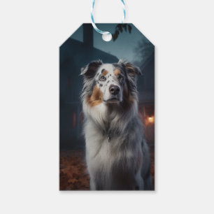 Étiquettes-cadeau Halloween, berger australien
