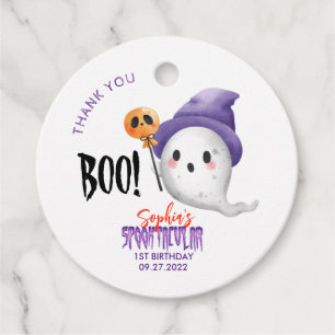 Étiquettes Cadeau Halloween Boo Spooktacular Ghost Favoriser
