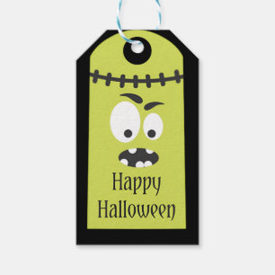 Étiquettes-cadeau Halloween branché et heureux cadeau funky Hallowee