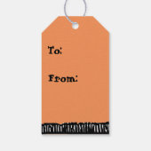 Étiquettes-cadeau Halloween Chat Noir Rétro Anniversaire (Dos)