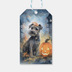Étiquettes-cadeau Halloween Chesapeake Bay Terrier Avec Citrouilles