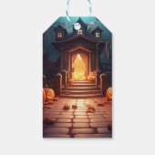 Étiquettes-cadeau Halloween Citrouille brillant (Dos)