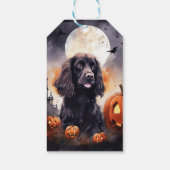 Étiquettes-cadeau Halloween Cocker Spaniel Avec Citrouilles (Dos)