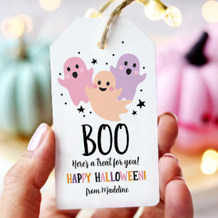 Étiquettes-cadeau Halloween Cute Ghost Favoriser Tags Boo Treat Anni