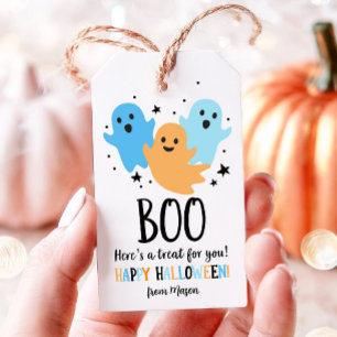 Étiquettes-cadeau Halloween Cute Ghost Favoriser Tags Boo Treat Anni