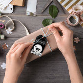 Étiquettes-cadeau Halloween Éffrayant Scary Whimsical Black Cat