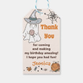 Étiquettes-cadeau Halloween Éffrayant Super Cute Fantôme (Dos)