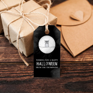 Étiquettes-cadeau Halloween Fantôme Effrayant Hibou Capricieux Migno